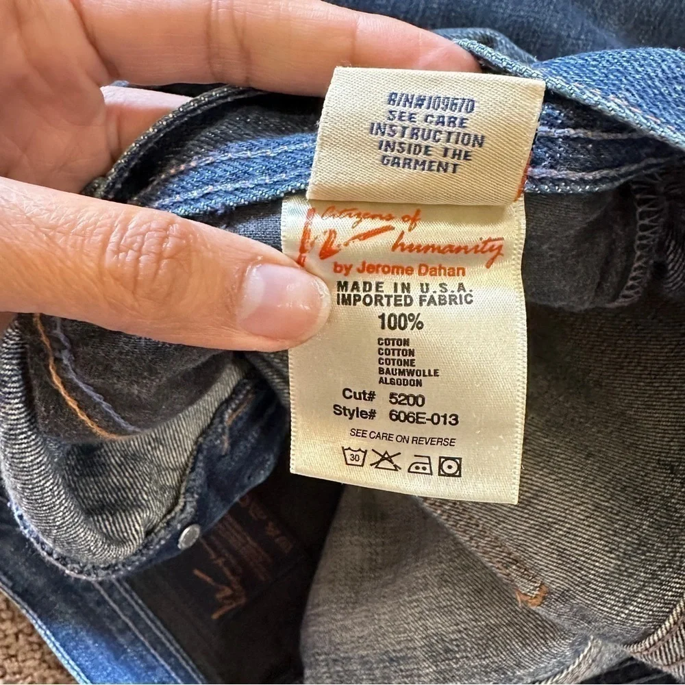 Citizens of Humanity Men's Evans Relaxed Button Fly Jeans Style Waist 31” approx